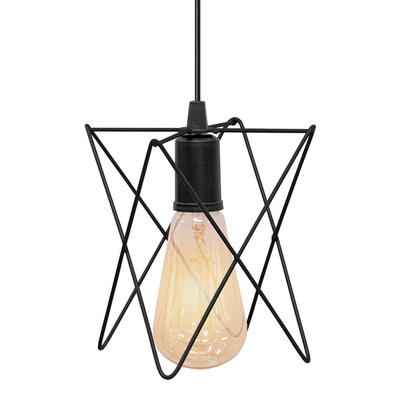 Kit com 3 Luminárias Pendente Estrela – Aramado, Bivolt, 1m Fio