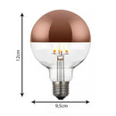 Lampada Led Vintage Filamento 6w G95 Espelhada Globo Ballon Bivolt Rosê