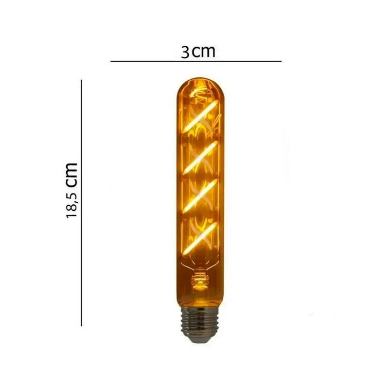 Lâmpada Filamento Led T30 Retro Âmbar Bivolt 4W E27