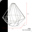 Decoração em Aramado Formato Diamante Grande Cromado