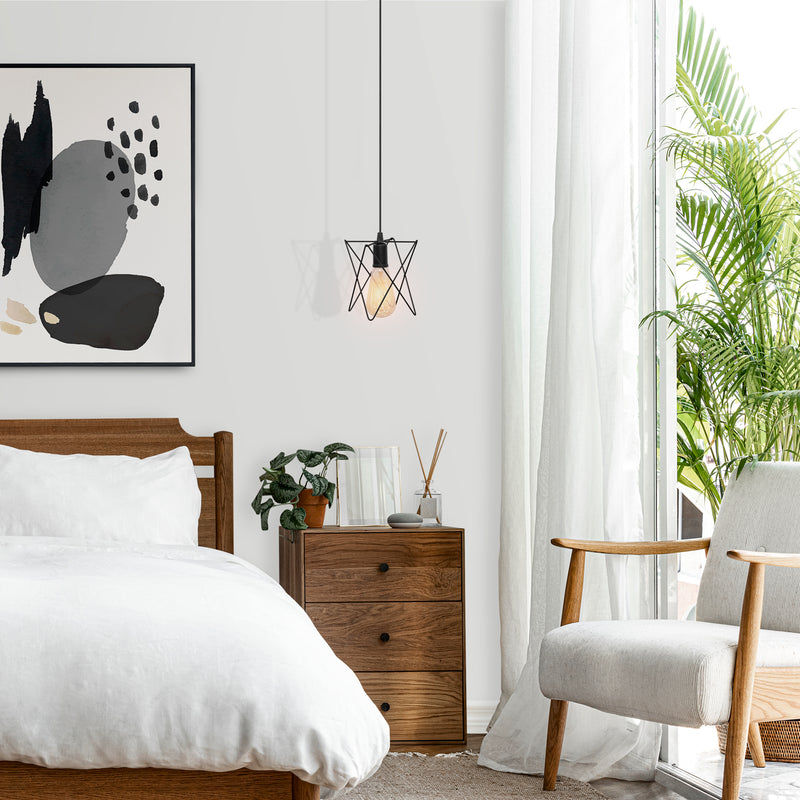 Kit com 3 Luminárias Pendente Estrela – Aramado, Bivolt, 1m Fio