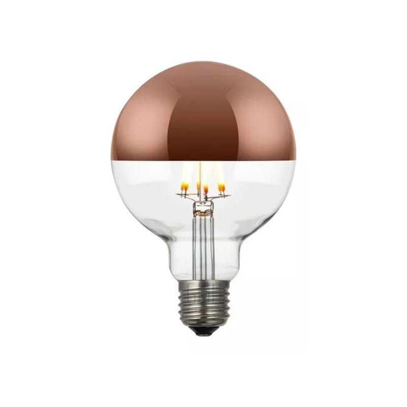 Lampada Led Vintage Filamento 6w G95 Espelhada Globo Ballon Bivolt Rosê