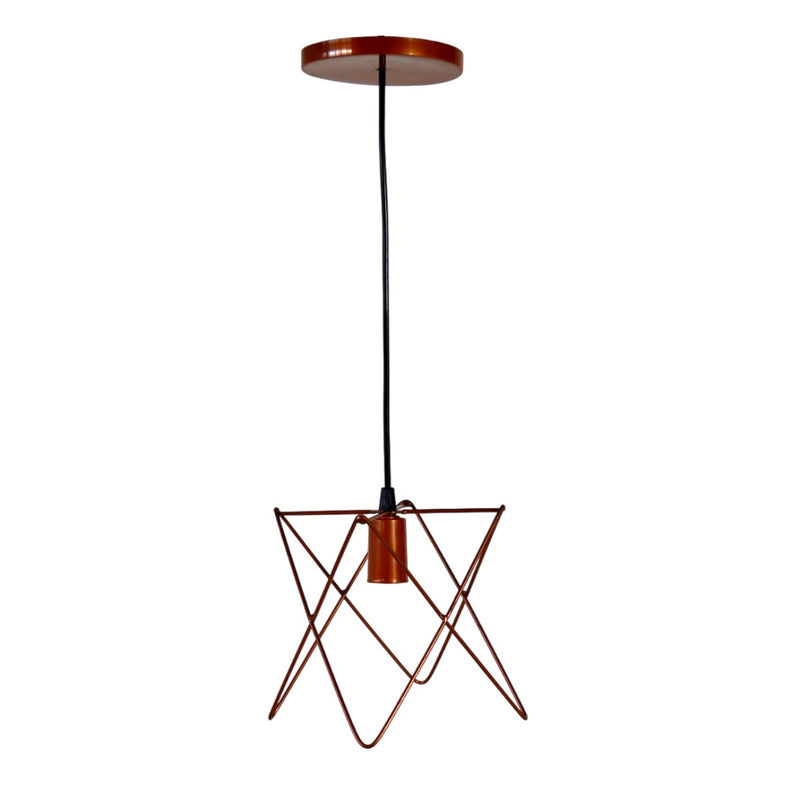Pendente Lustre Aramado Estrela Cobre