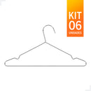 Cabide Tintureiro com Cava Cromado Kit com 6 unidades